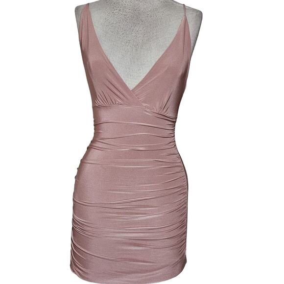 Pink Bodycon Mini Dress Size XS - Picture 1 of 4